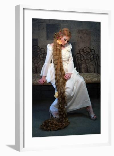 Fairy Tale Girl with Very Long Hair-tobkatrina-Framed Photographic Print