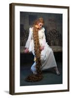 Fairy Tale Girl with Very Long Hair-tobkatrina-Framed Photographic Print
