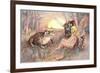 Fairy Talking to Frog-null-Framed Premium Giclee Print