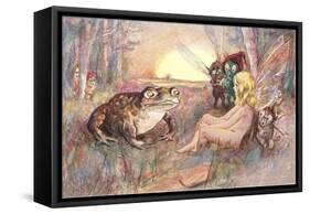 Fairy Talking to Frog-null-Framed Stretched Canvas