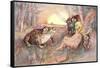 Fairy Talking to Frog-null-Framed Stretched Canvas