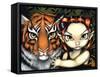 Fairy Taming a Tiger-Jasmine Becket-Griffith-Framed Stretched Canvas