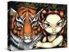 Fairy Taming a Tiger-Jasmine Becket-Griffith-Stretched Canvas