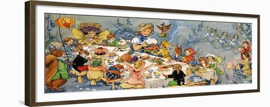 Fairy Tea Party-English School-Framed Premium Giclee Print