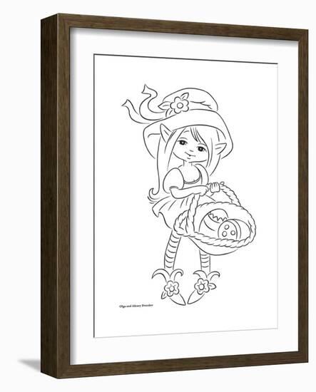 Fairy with a basket-Olga And Alexey Drozdov-Framed Giclee Print