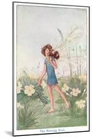 Fairy with Bee on Shoulder-null-Mounted Art Print