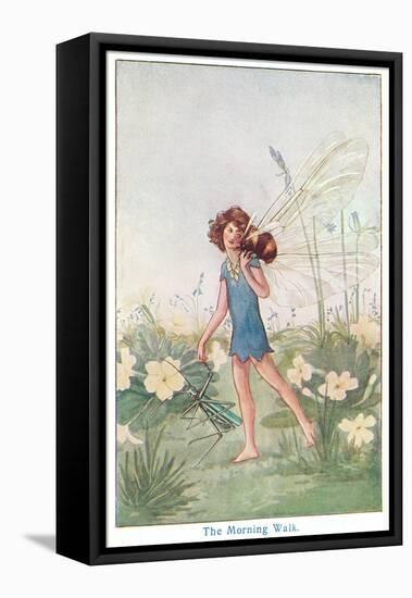 Fairy with Bee on Shoulder-null-Framed Stretched Canvas
