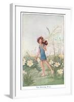 Fairy with Bee on Shoulder-null-Framed Art Print