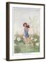 Fairy with Bee on Shoulder-null-Framed Art Print