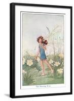 Fairy with Bee on Shoulder-null-Framed Art Print