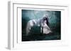 Fairy with Unicorn-null-Framed Art Print