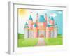 Fairytale Castle Illustration.-evdakovka-Framed Art Print