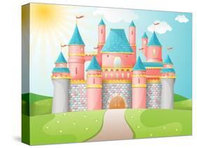 Fairytale Castle Illustration.-evdakovka-Stretched Canvas