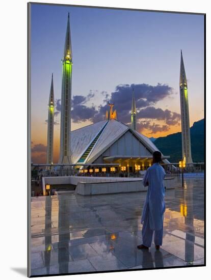 Faisal Mosque, Islamabad, Pakistan-Michele Falzone-Mounted Photographic Print