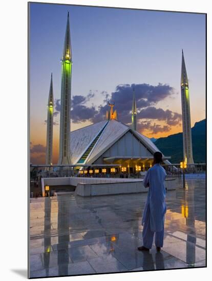 Faisal Mosque, Islamabad, Pakistan-Michele Falzone-Mounted Photographic Print