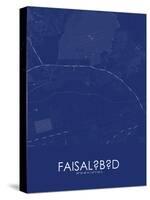 Faisalabad, Pakistan Blue Map-null-Stretched Canvas