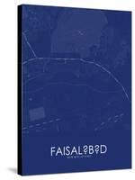 Faisalabad, Pakistan Blue Map-null-Stretched Canvas