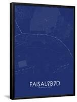 Faisalabad, Pakistan Blue Map-null-Framed Poster
