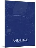 Faisalabad, Pakistan Blue Map-null-Mounted Poster