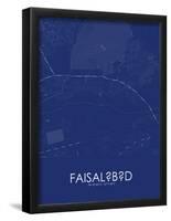 Faisalabad, Pakistan Blue Map-null-Framed Poster