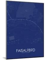 Faisalabad, Pakistan Blue Map-null-Mounted Poster