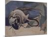 Faisan et serpent-Katsushika Hokusai-Mounted Giclee Print