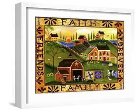 Faith Family Friends Forever-Cheryl Bartley-Framed Giclee Print