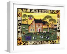 Faith Family Live Love Lang-Cheryl Bartley-Framed Giclee Print