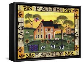 Faith Family Live Love Lang-Cheryl Bartley-Framed Stretched Canvas