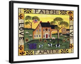 Faith Family Live Love Lang-Cheryl Bartley-Framed Giclee Print