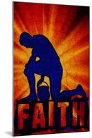 Faith Football Player Sports-null-Mounted Art Print