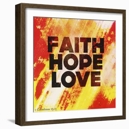 Faith Hope Love II-Vintage Skies-Framed Giclee Print