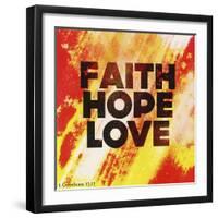 Faith Hope Love II-Vintage Skies-Framed Giclee Print