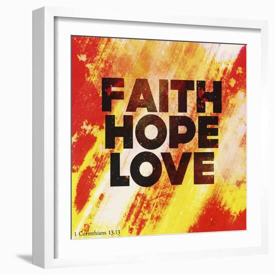 Faith Hope Love II-Vintage Skies-Framed Giclee Print