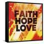 Faith Hope Love II-Vintage Skies-Framed Stretched Canvas