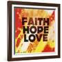 Faith Hope Love II-Vintage Skies-Framed Giclee Print