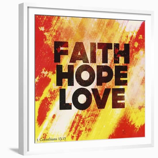 Faith Hope Love II-Vintage Skies-Framed Giclee Print