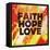 Faith Hope Love II-Vintage Skies-Framed Stretched Canvas