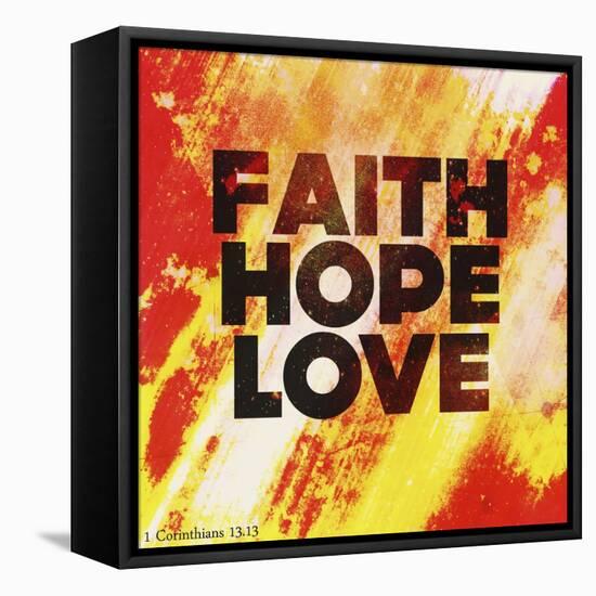 Faith Hope Love II-Vintage Skies-Framed Stretched Canvas