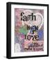 Faith Hope Love-Cherie Burbach-Framed Art Print