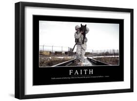 Faith: Inspirational Quote and Motivational Poster-null-Framed Photographic Print