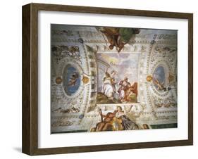 Faith Pointing Out Way to Eternity to Sinner Led by Charity-Paolo Veronese-Framed Giclee Print