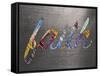 Faith Sign Metal-Design Turnpike-Framed Stretched Canvas