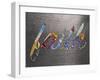 Faith Sign Metal-Design Turnpike-Framed Giclee Print
