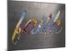 Faith Sign Metal-Design Turnpike-Mounted Giclee Print