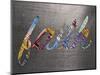 Faith Sign Metal-Design Turnpike-Mounted Giclee Print