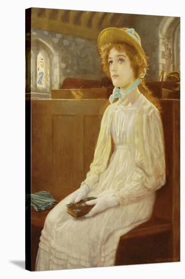 Faith-Arthur Hughes-Stretched Canvas