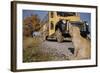 Faithful Dog Watching Boy Enter School Bus-William P. Gottlieb-Framed Photographic Print