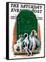 "Faithful Friends," Saturday Evening Post Cover, September 14, 1929-Alan Foster-Framed Stretched Canvas