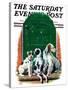 "Faithful Friends," Saturday Evening Post Cover, September 14, 1929-Alan Foster-Stretched Canvas